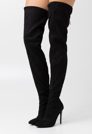 Boots med høye hæler - black
