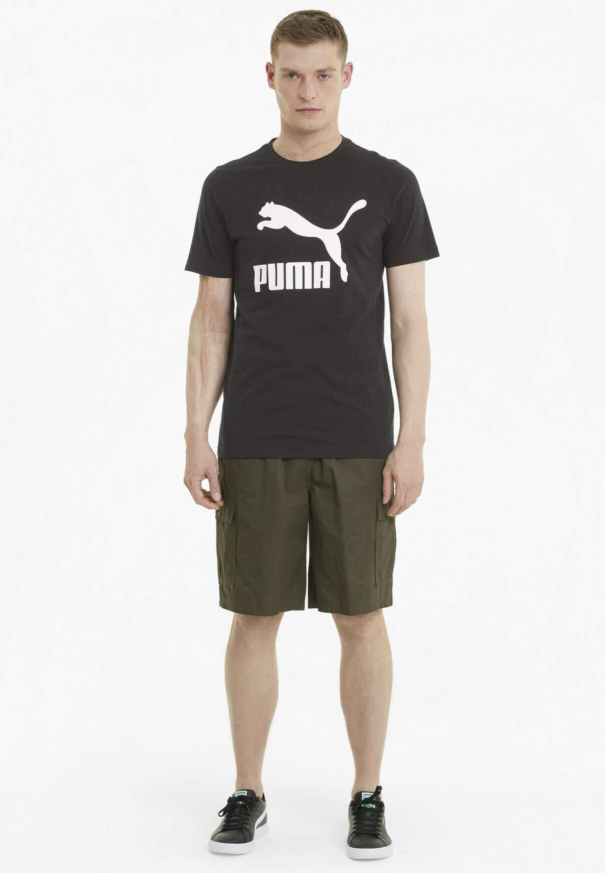 puma black t shirt mens