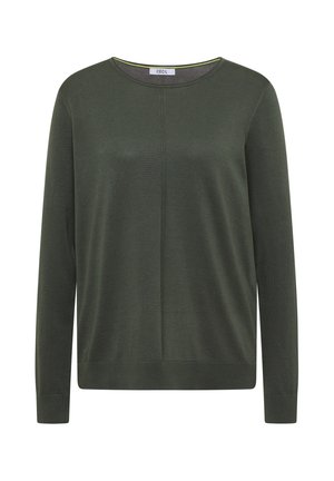 Cecil, BASIC PULLOVER MIT RUNDHALS IN UNIFARBE - Striktrøje - dried olive green