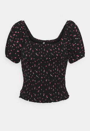 T-shirt med print - black