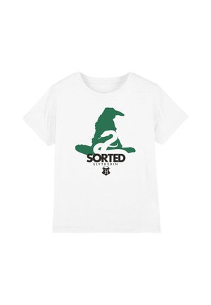 Cotton Soul, HARRY POTTER SLYTHERIN SORTED UNISEX - Print T-shirt - white