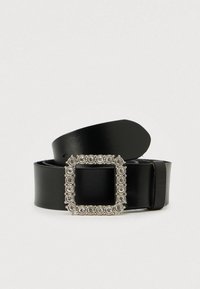 FRAME BUCKLE WITH GLITTERING STONES - Cintura - black