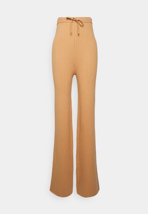 WIDE LEG TROUSERS - Calças - sandstone