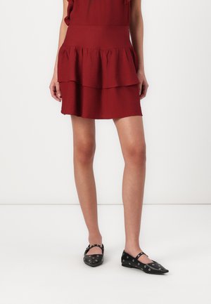 VMSUN FRILL SMOCK SHORT SKIRT - A-line skjørt - syrah