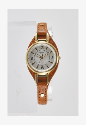 Fossil Carlie Mini horloge voor dames, Quartz uurwerk met roestvrij stalen of leren band, Bruin Fossil Carlie Mini horloge voor dames, Quartz uurwerk met roestvrij stalen of leren band, Bruin