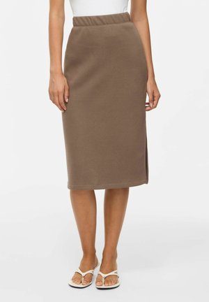 VILA PENCIL SKIRT VIVERA MIDI - Falda de tubo - light brown