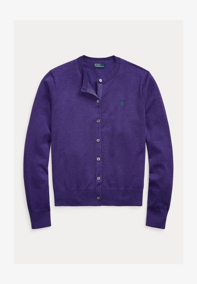 Polo Ralph Lauren PIMA COTTON LONG SLEEVE CARDIGAN - Adīta jaka - morgan purple heather