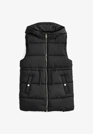 SHOWER RESISTANT HOODED PADDED - Vest - black