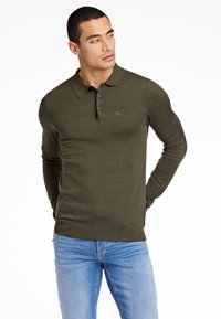 Lindbergh LONG SLEEVE  - Pikeepaita - army mel