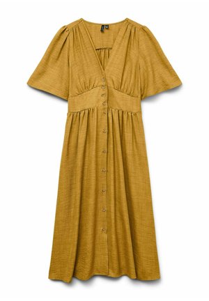 Vero Moda VERO MODA - Košilové šaty - golden spice