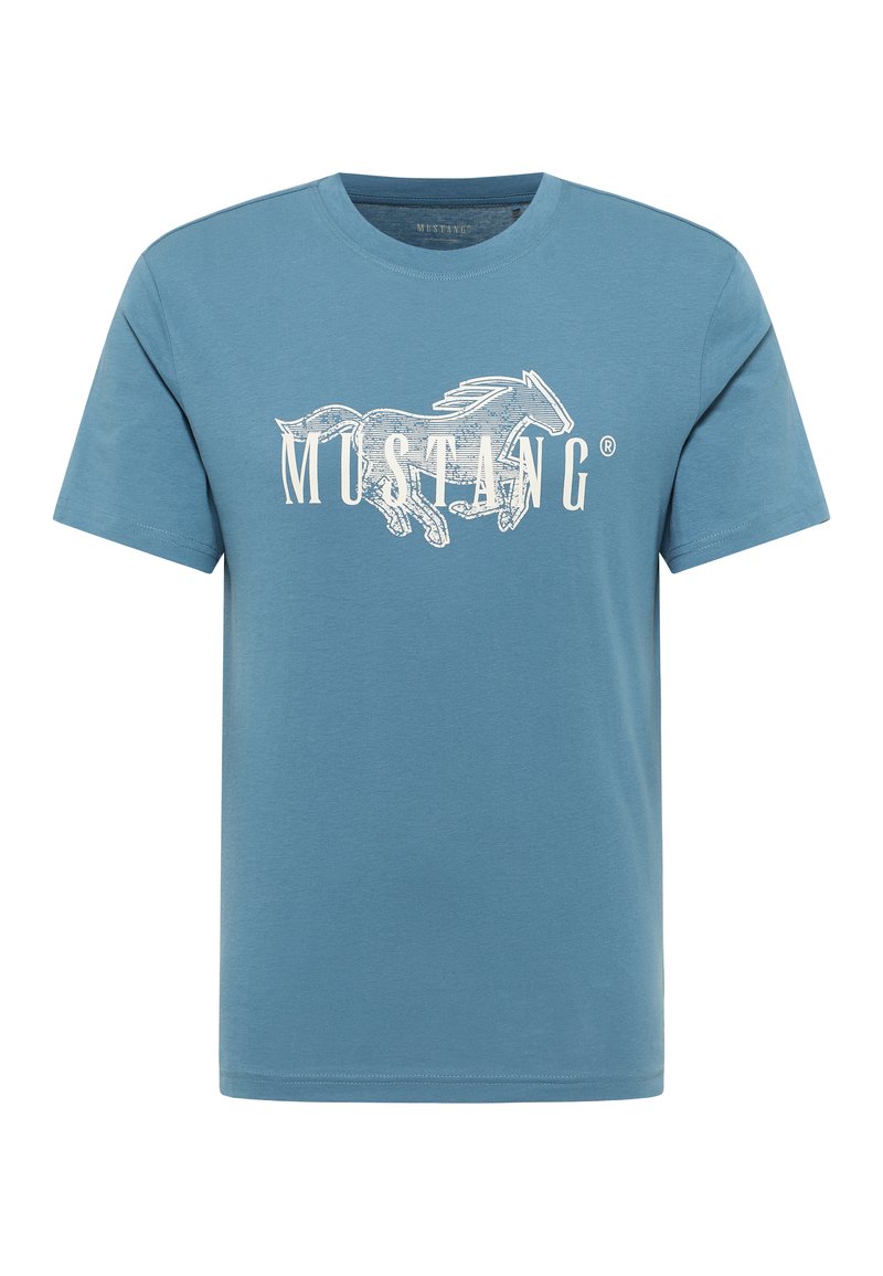 mustang T-shirt print donkerblauw mustang T-shirt print donkerblauw