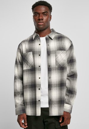 MOCK CHECK - Chemise - whitesand black