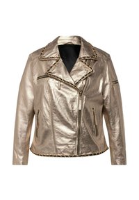 EMBROIDERED BACK BIKER IN REAL - Blazer - gold