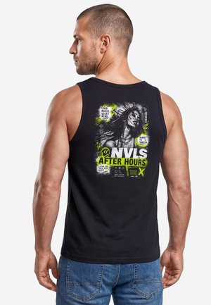 Neverless, TANKTOP HERREN MIT GRAFIK-PRINT - DESIGN NVLS AFTER HOURS - - Top - slim-fit schwarz