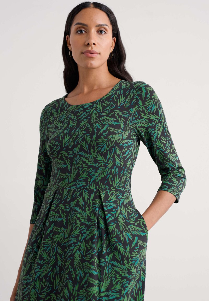 belt for flowy dress Tanya Taylor | Aurora Dress | Fern/ivory Midi Dress main image 0