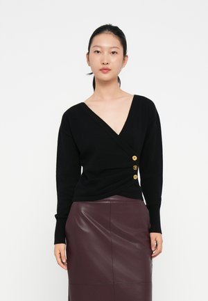 WOMEN S KNITTED SWEATER - Neuletakki - nero