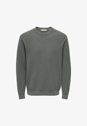 Only & Sons, JUMPER ONSJOEY PULLOVER - Strickpullover - castor gray