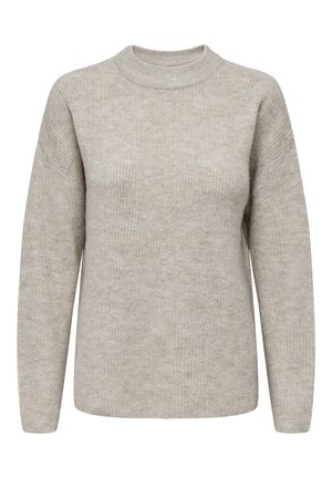 ONLY CAMILLA O-NECK L/S - Sweter - pumice stone