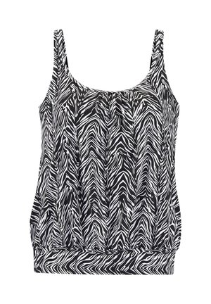 TANKINI - Haut de bikini - schwarz weiß