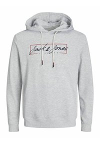 Jack & Jones JJZURI  - Felpa con cappuccio - white melange