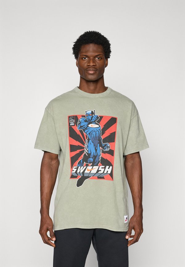 TEE FITNESS - Print T-shirt - light army