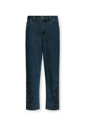 Elena Mirò, JEANS REGULAR CON RICAMI FLOREALI - Jeans Straight Leg - blu