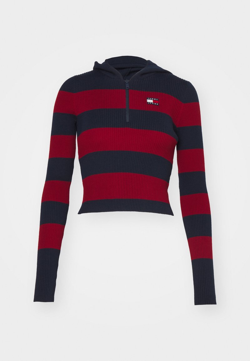 Tommy Jeans ZIP HOOD - Kapuutsiga pusa - dark night navy/multi