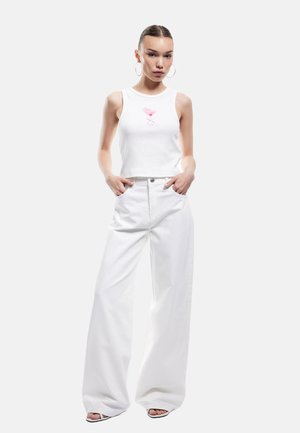 Flared jeans - white