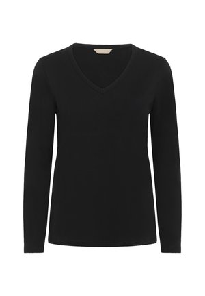 Culture BASE GITH - Tops ar garām piedurknēm - black