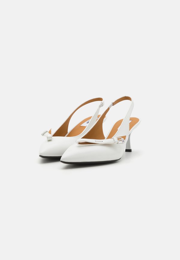 BUCKLED BOW - Classic heels - bianco4