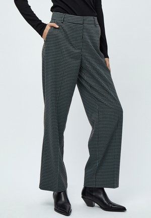 MILEKIRA PANTS 2 - Pantaloni - slate brown checked