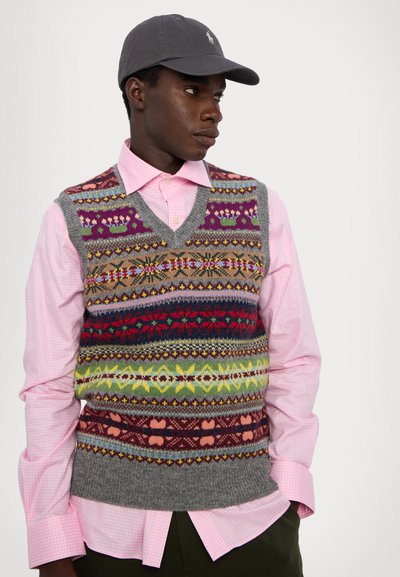 Polo Ralph Lauren LONG SLEEVED  - Krekls - carmel pink/white