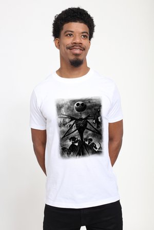 NIGHTMARE BEFORE CHRISTMAS STORMY SKIES - T-shirt con stampa - white