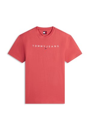 Tommy Jeans, TJM REG LINEAR LOGO TEE EXT - Тениска с щампа - anthem red