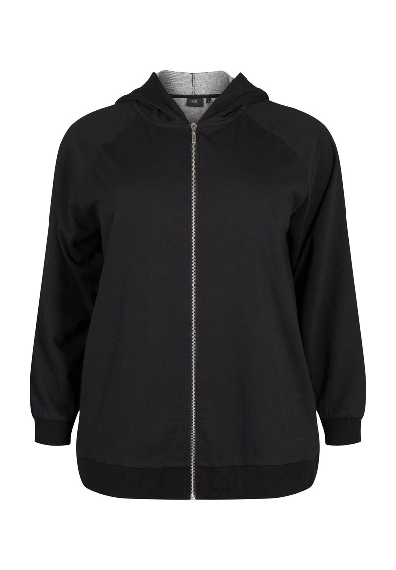 Zizzi Sweater met rits zwart