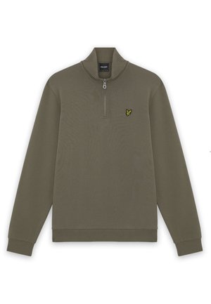 Lyle & Scott, LOOPBACK QUARTER ZIP  - Суитшърт - khaki ash
