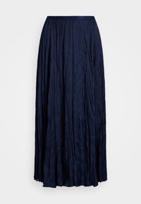 CRINKLED SATIN A-LINE SKIRT - Fustă în formă de A - newport navy