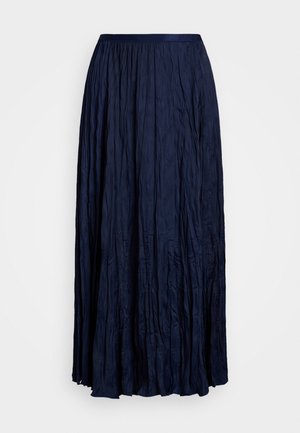 Polo Ralph Lauren CRINKLED SATIN A-LINE SKIRT - A-line skirt - newport navy