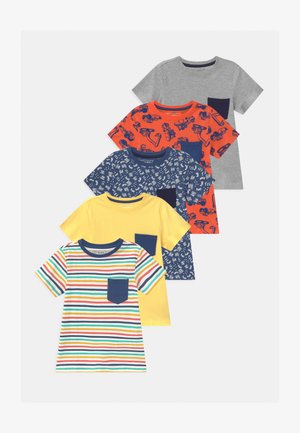 5 PACK - T-shirt z nadrukiem - orange/yellow/grey