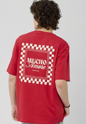 IMPRIMÉ DEVANT/DOS - T-shirt imprimé - rouge