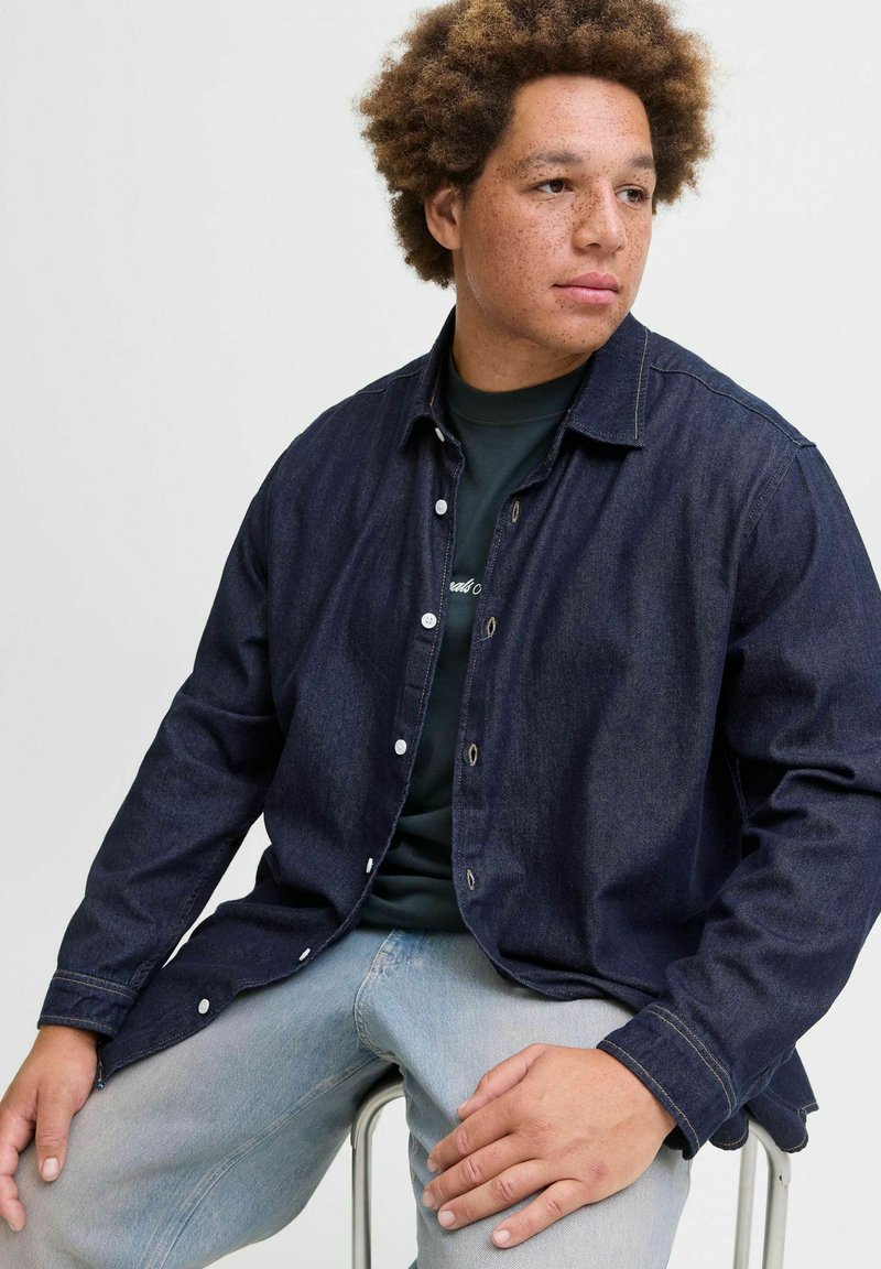 Sale Chemise Chemise Jean Bleu FoncÃ© Homme Tee Shirt Jean Noir