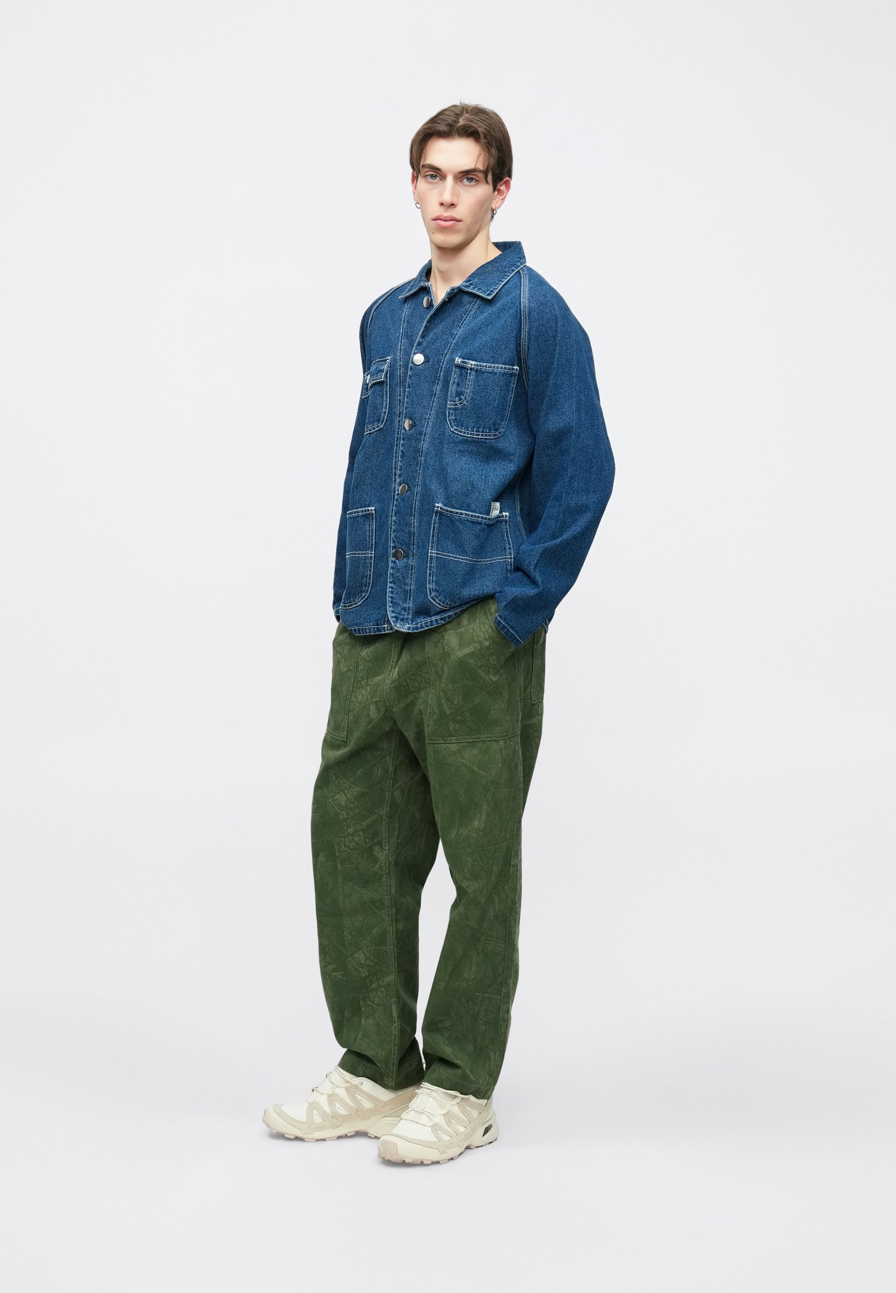 vintage Green stitch denim cover all ボロ Service Works COVERALL - Denim jacket - blue denim - Zalando.co.uk