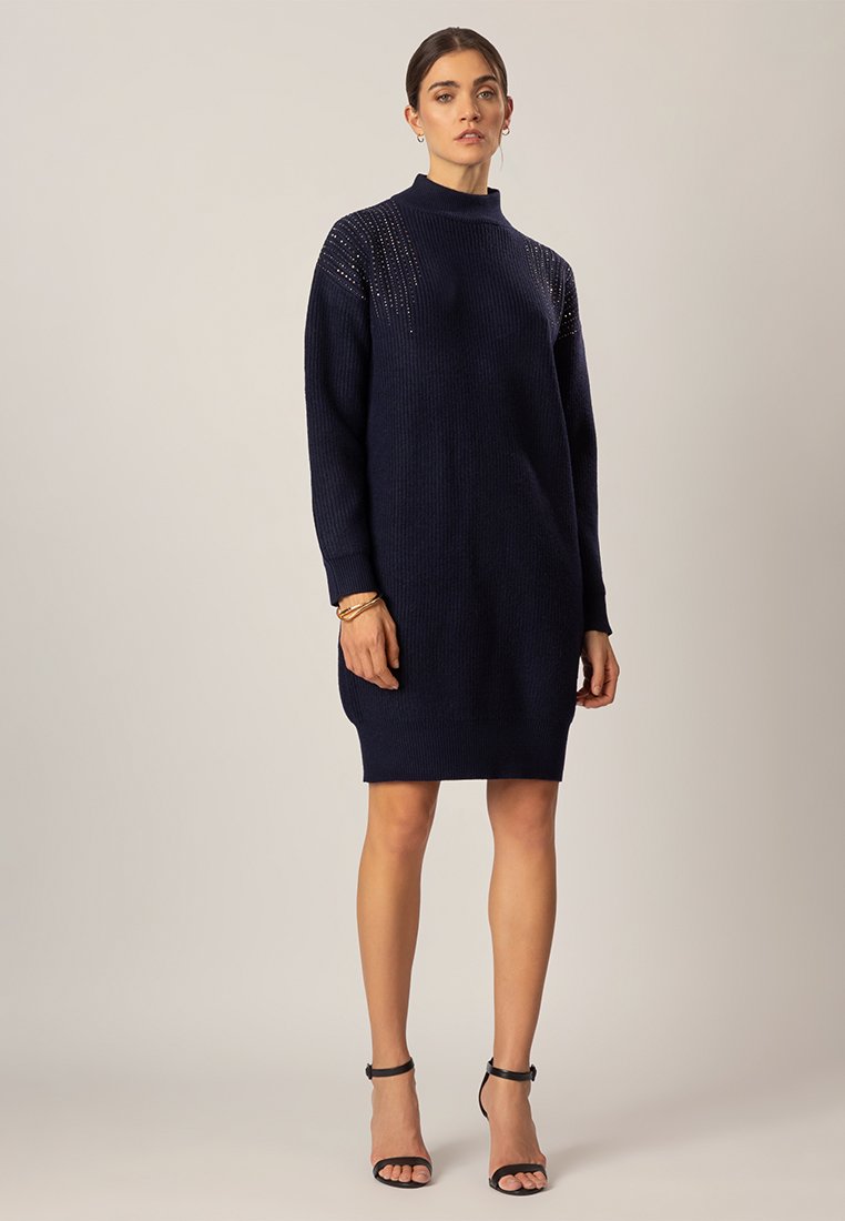 Apart Gebreide jurk donkerblauw