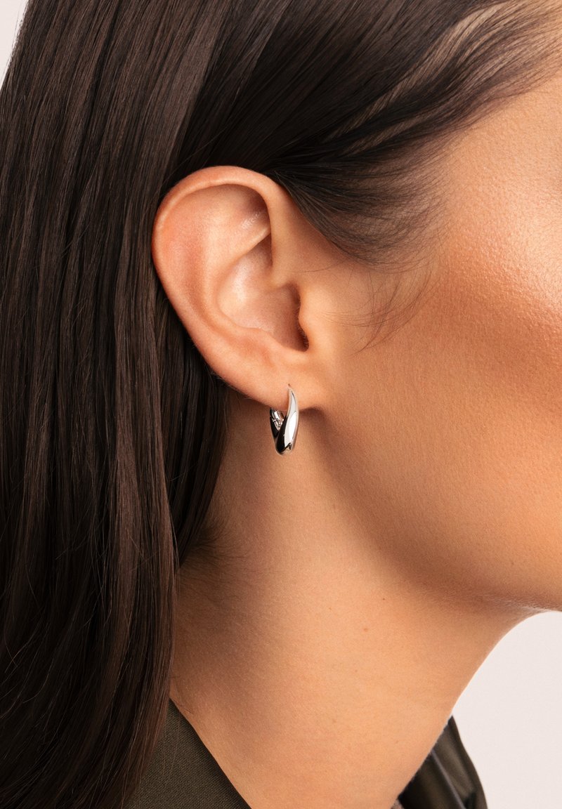 Singularu TWIST - Pendientes - silver-coloured