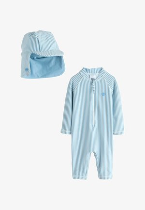 Next, REGULAR FIT - STRIPED SET - Badedragt - light blue