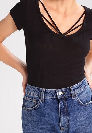 Hollister Co. T-shirt print - black