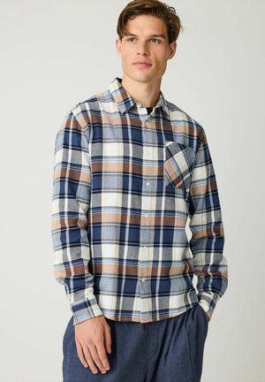 KnowledgeCotton Apparel, Košeľa - navy