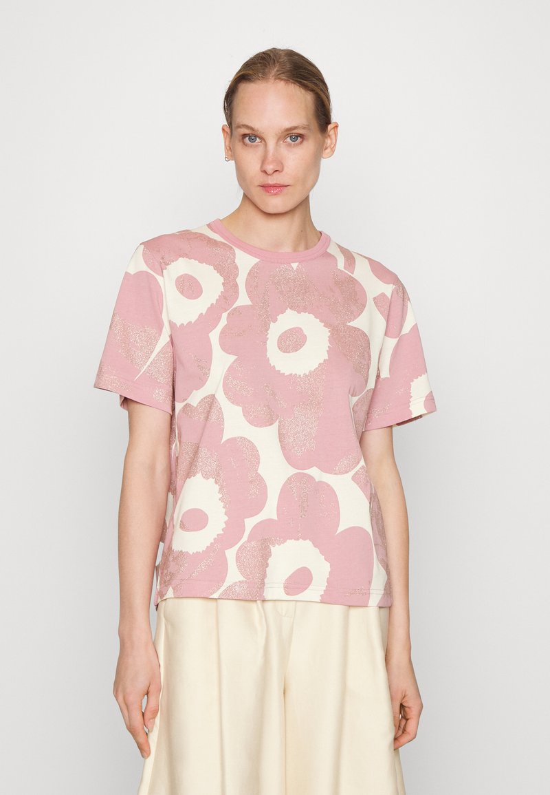 Marimekko ERNA RELAXED UNIKKO Print Tshirt white/lilac/lilac
