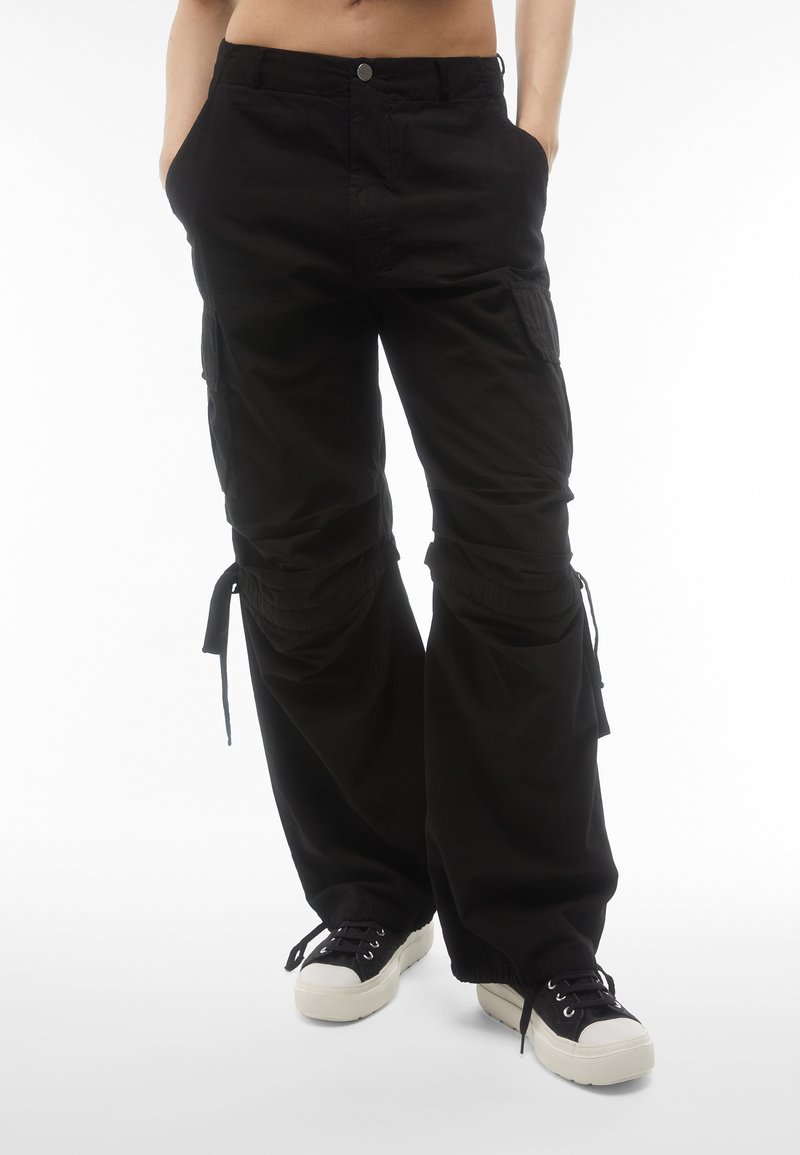 Freddy MELANIE CARGO - Housut - black direct dyed