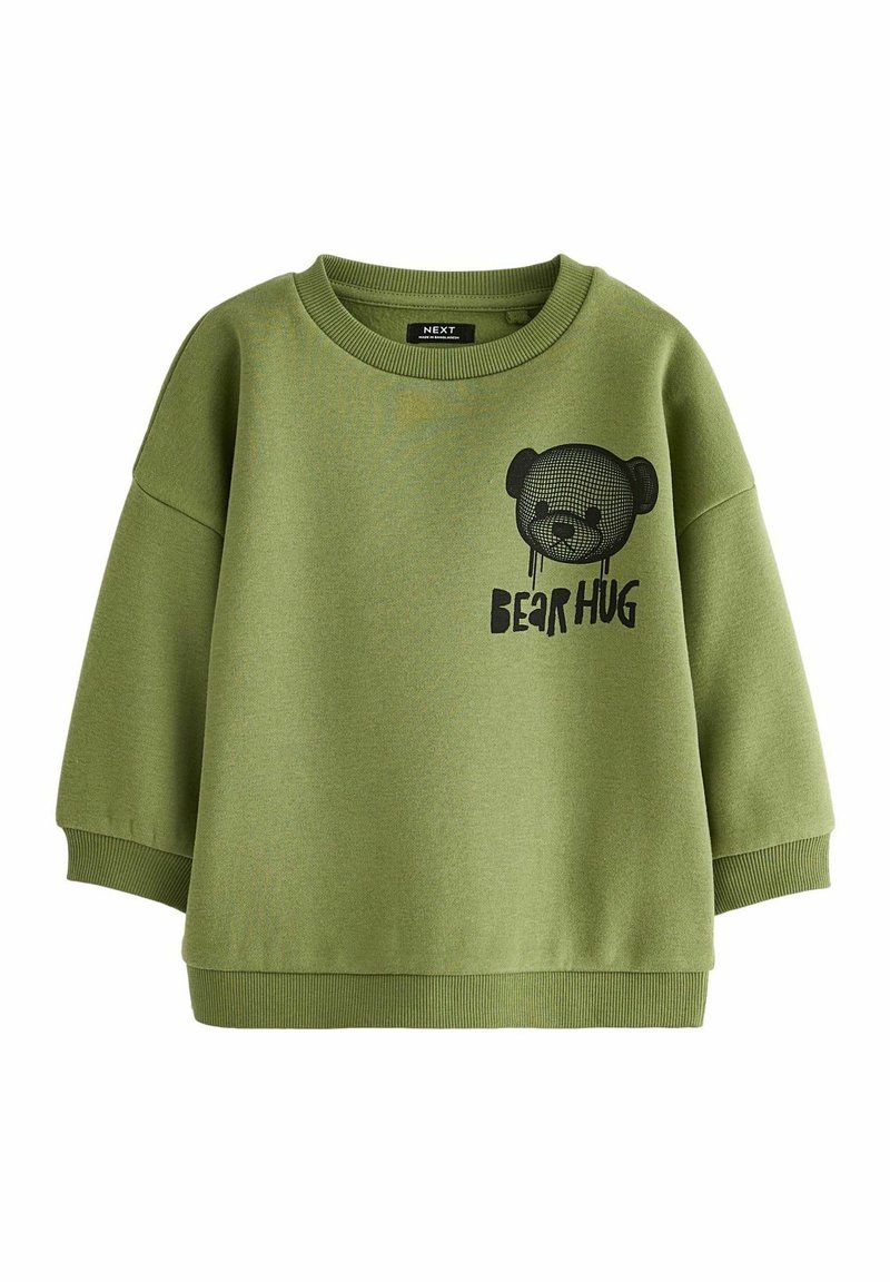 Next PLACEMENT PRINT CREW NECK- REGULAR FIT - Sweatshirt - khaki green bear
